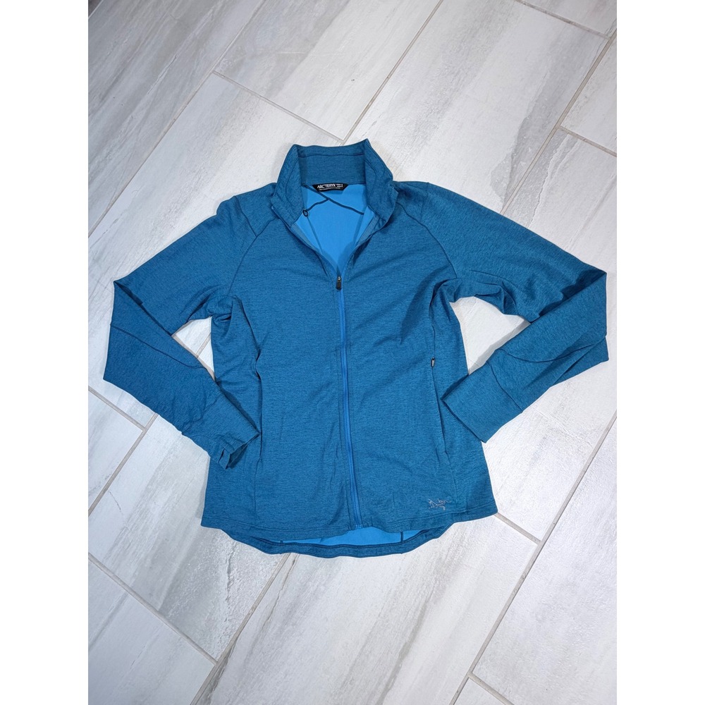 Arcteryx Taema Jacket Womens Small Blue Full Zip Phasic Running Hiking 20955